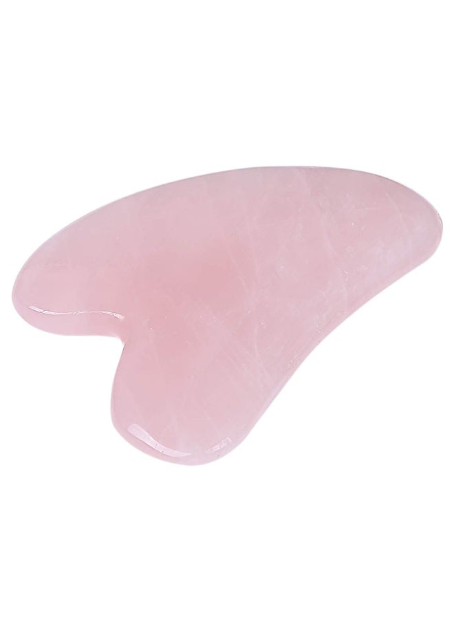 Loveliome Rose Quartz Scraping Facial Back, Neck Handheld Massager Tool, Natural Aventurine Guasha Stone Board for Spa - Image 1