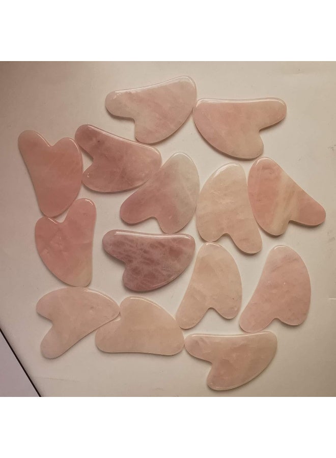 Loveliome Rose Quartz Scraping Facial Back, Neck Handheld Massager Tool, Natural Aventurine Guasha Stone Board for Spa - Image 5
