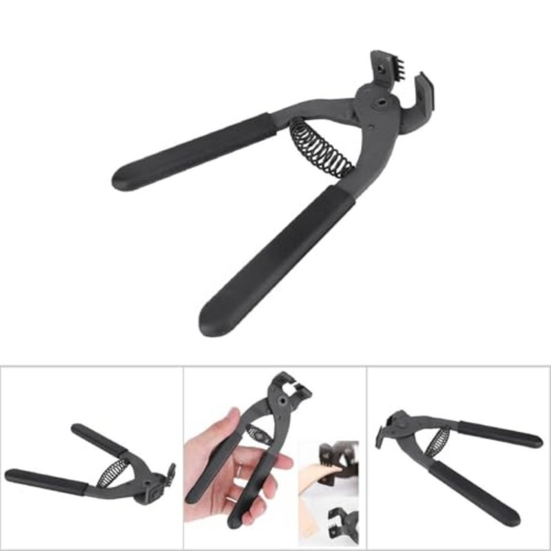 Leather Hole Punch, 6.7 Inch Silent Handheld Carbon Steel Tool, 4 Teeth Pliers, Professional DIY Crafting Supplies, Multi Purpose Leather Hole Punch for Washbasin Supports and Belts - Image 3