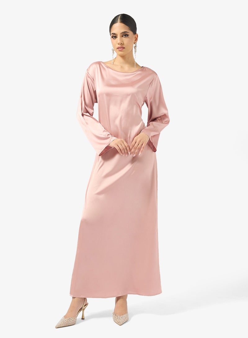 Khizana Shift Dress With Trailing Cape - Image 4