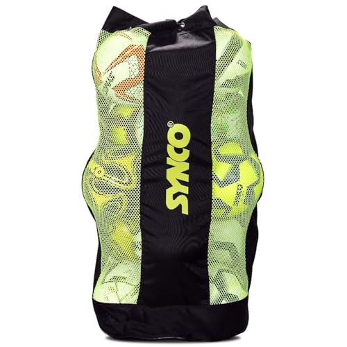Synco XL Ball Carry Bag | 15 Balls Capacity | for Football, Basketball, Volleyball, Handball (Black) - Image 1
