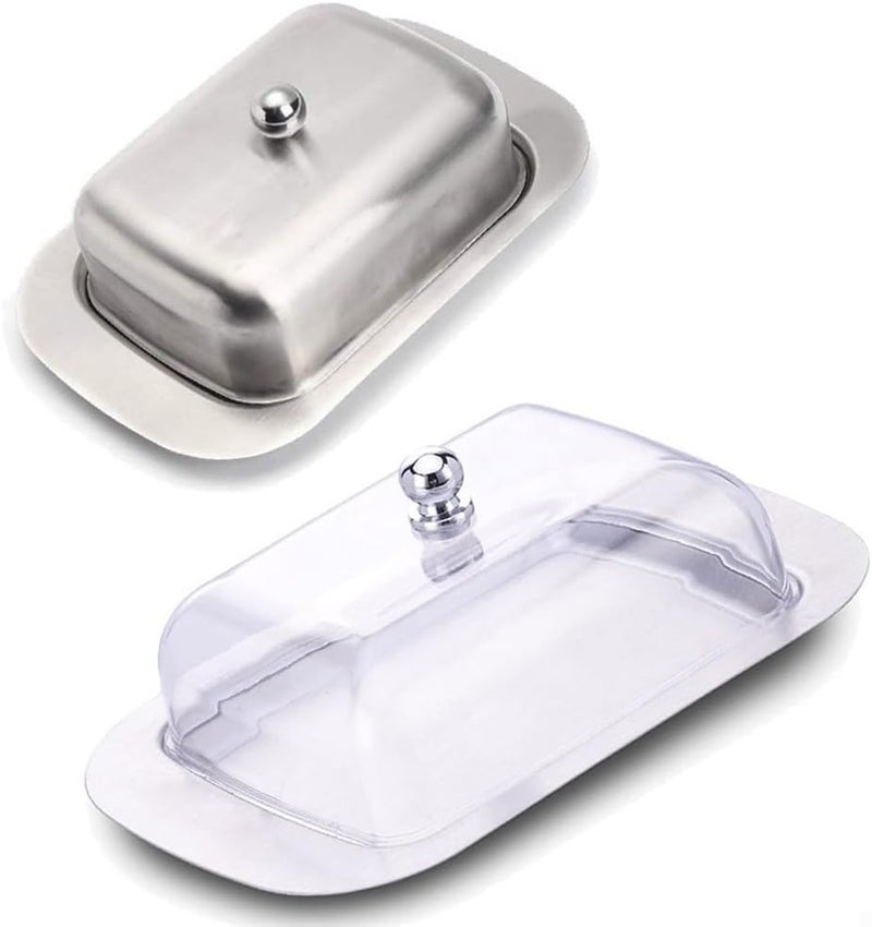 Dust tight seal Stainless Steel Butter Dish with Clear and Metal Lids for Kitchen Counter or Refrigerator Storage and Serving Tray(Metal cover) Diverse operating method fit Market diverse application fit Diverse purchase options Simple practical structure Simple upgraded construction Gulf mainstream practical design Diverse use resistant crafted quality Classic design alternatives Global trendy simple build Carefully selected solid material Multi-style matching design Economical upgraded quality Long use oriented quality Well-engineered versatile build Ventilated design Big & small space compatible Varied dimensions Personal & public compatible Multi usage Globally trusted affordable quality Stable inert material Trendy natural tone options Smooth joint KSA market compliant quality - Image 5