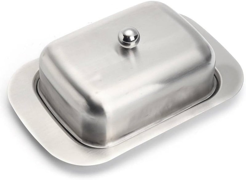 Dust tight seal Stainless Steel Butter Dish with Clear and Metal Lids for Kitchen Counter or Refrigerator Storage and Serving Tray(Metal cover) Diverse operating method fit Market diverse application fit Diverse purchase options Simple practical structure Simple upgraded construction Gulf mainstream practical design Diverse use resistant crafted quality Classic design alternatives Global trendy simple build Carefully selected solid material Multi-style matching design Economical upgraded quality Long use oriented quality Well-engineered versatile build Ventilated design Big & small space compatible Varied dimensions Personal & public compatible Multi usage Globally trusted affordable quality Stable inert material Trendy natural tone options Smooth joint KSA market compliant quality - Image 1