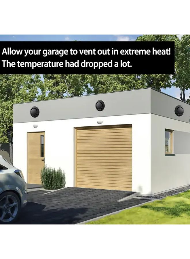 Black Rotatable Vent Cover Adjustable Switch Easy Clean Indoor Outdoor Ventilation System 4 Inch - Image 3