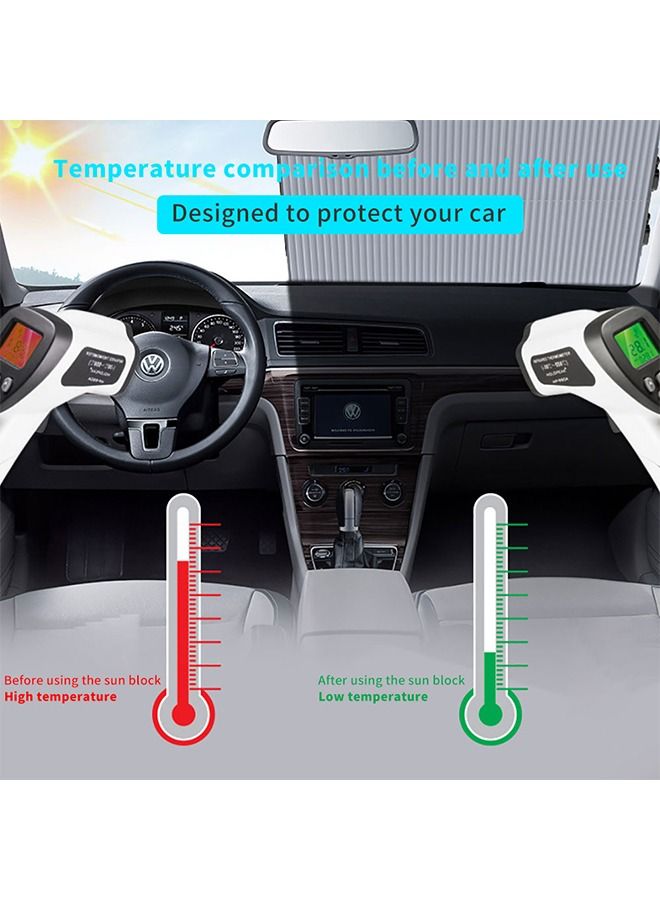 Sharpdo Retractable Car Front Sun Shade Visor 155*65cm - Image 3