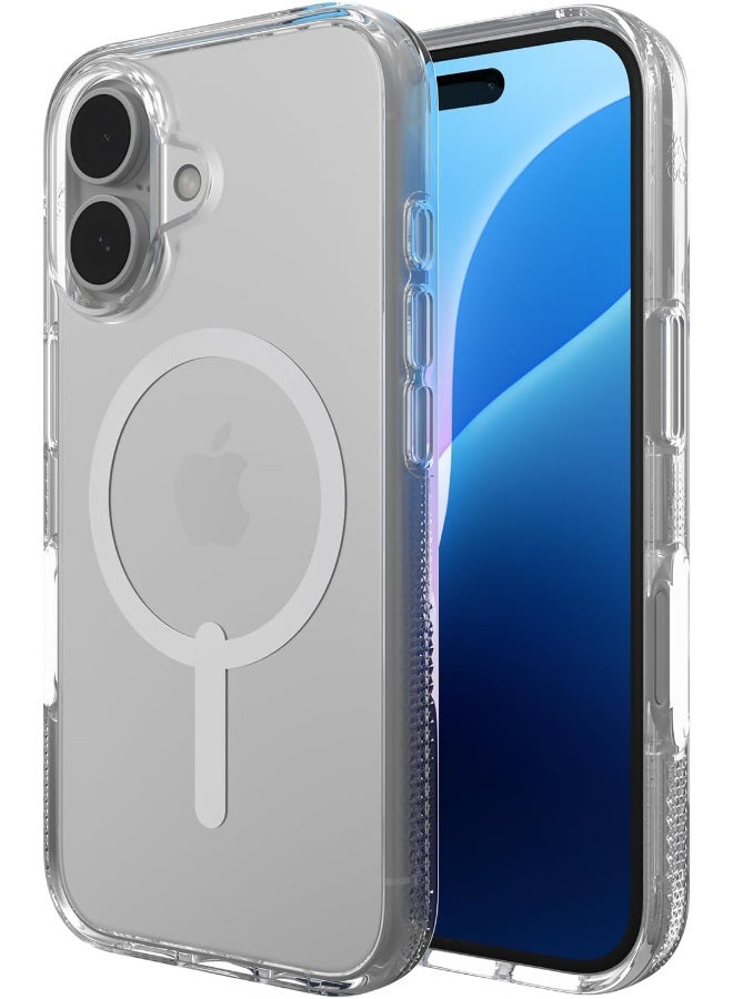 ZAGG Crystal Palace Lite Snap Case for iPhone 16 – MagSafe Compatible, Graphene Reinforced, Ultra-Thin, Shockproof, Anti-Yellowing & Scratch-Resistant Transparent - Image 1