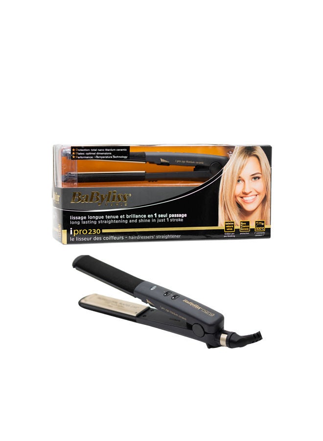 BaByliss Hair Straightener | iPro 230 | Self Adjusting Heating Element | Ultra Fast Heat Up | Nano Titanium Ceramic Protection | ST86SDE Black - Image 3