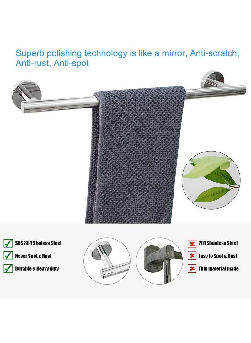 5 PCS Bathroom Hardware Set SUS304 Stainless Steel-Towel Rack Set Include Lengthen Hand Towel Bar+Toilet Paper Holder+3 Robe Towel Hooks Bathroom Accessories Towel Bar Set - Image 2