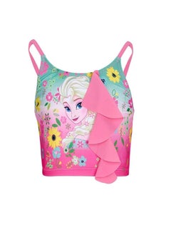 كيدز تي ڤي Frozen 2-piece Swimsuit - Girls' Tankini Pink/Green from 4 to 10 years old  - Image 2