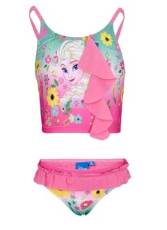 كيدز تي ڤي Frozen 2-piece Swimsuit - Girls' Tankini Pink/Green from 4 to 10 years old  - Image 1