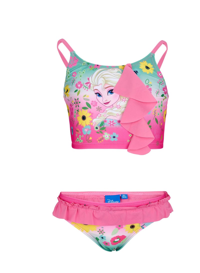 Disney Frozen Elsa Girl Swimsuit 2 Piece - Image 1