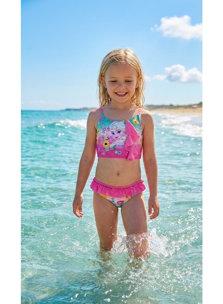Disney Frozen Elsa Girl Swimsuit 2 Piece - Image 5