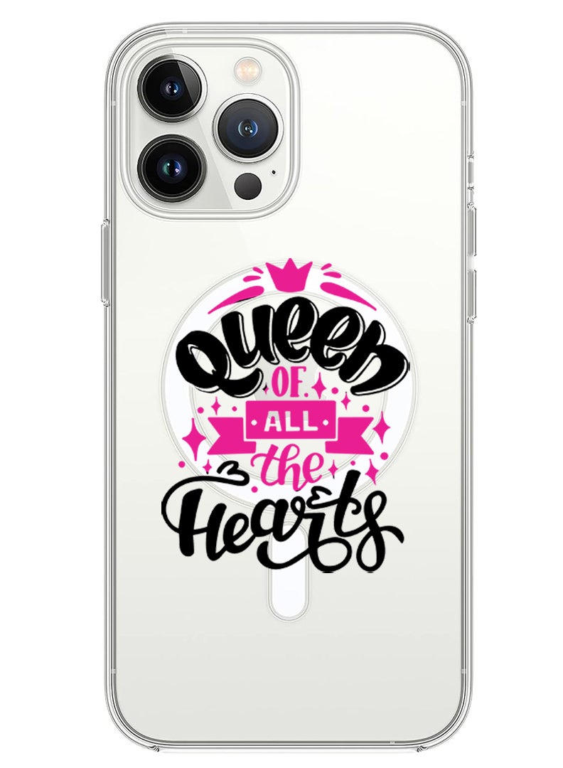 Theodor Magnetic Case for iPhone 14 Pro Max 6.7-inch Compatible with MagSafe Wireless Charging, Shockproof Phone Bumper Cover Queen of all hearts Black copy - Image 1