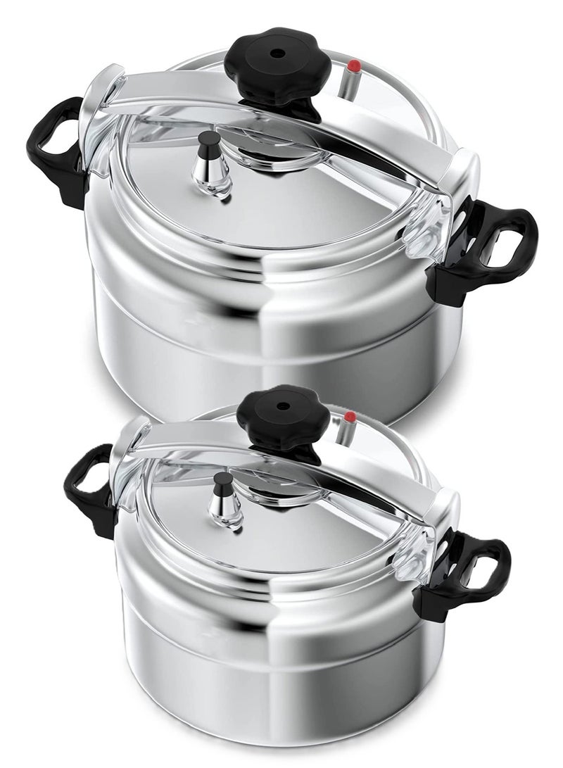 2 high quality and safe aluminum pressure cookers, 9 liters and 3 liters - Image 1