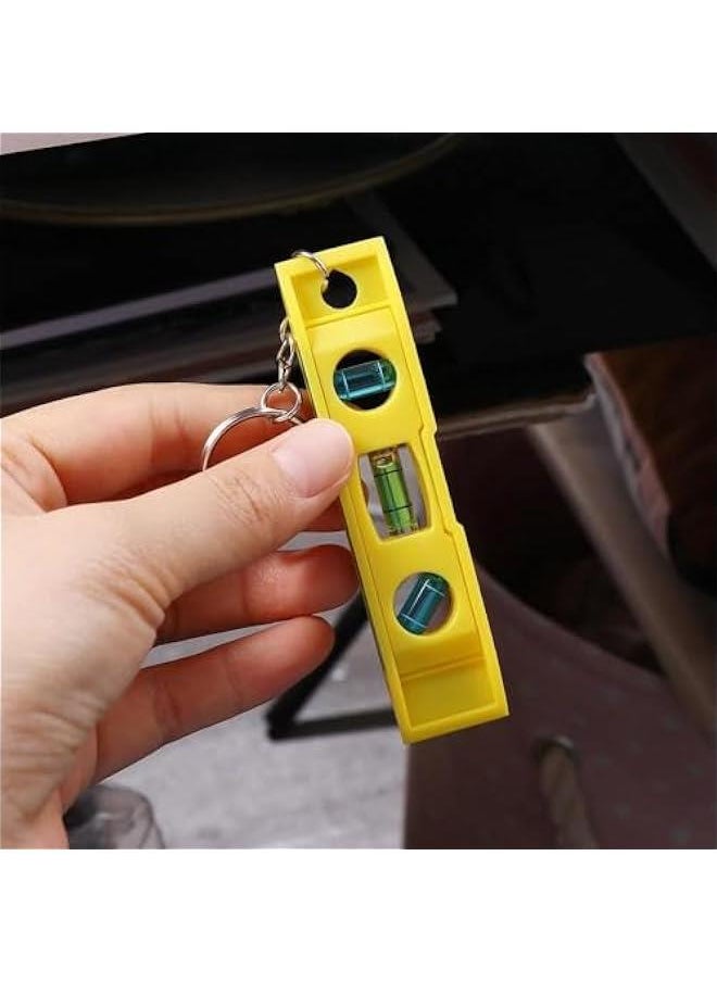 Generic Yellow Magnetic Level, 3 Bubble Level Precision Horizontal Ruler Horizontal Measuring Tool with Keychain For Carpentry Tool Laser Level, Measuring and Layout Tools  - Image 2