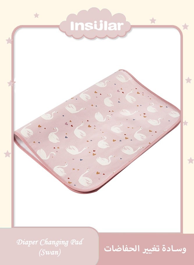 انسولار فراش تغيير حفاضات الأطفال المحمولة - 90 × 60 سم - مقاومة للماء وسهلة الحمل - مثالية للرحلات والمنزل - Image 1