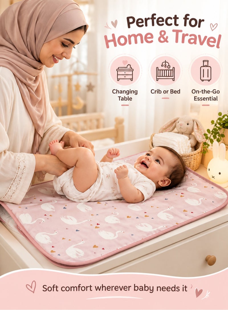 insular Baby Diaper Changing Pad, 60X90cm Waterproof Absorbent Portable Changing Mat, Reusable Changing Pad Liner for Travel or at Home Use - Image 4