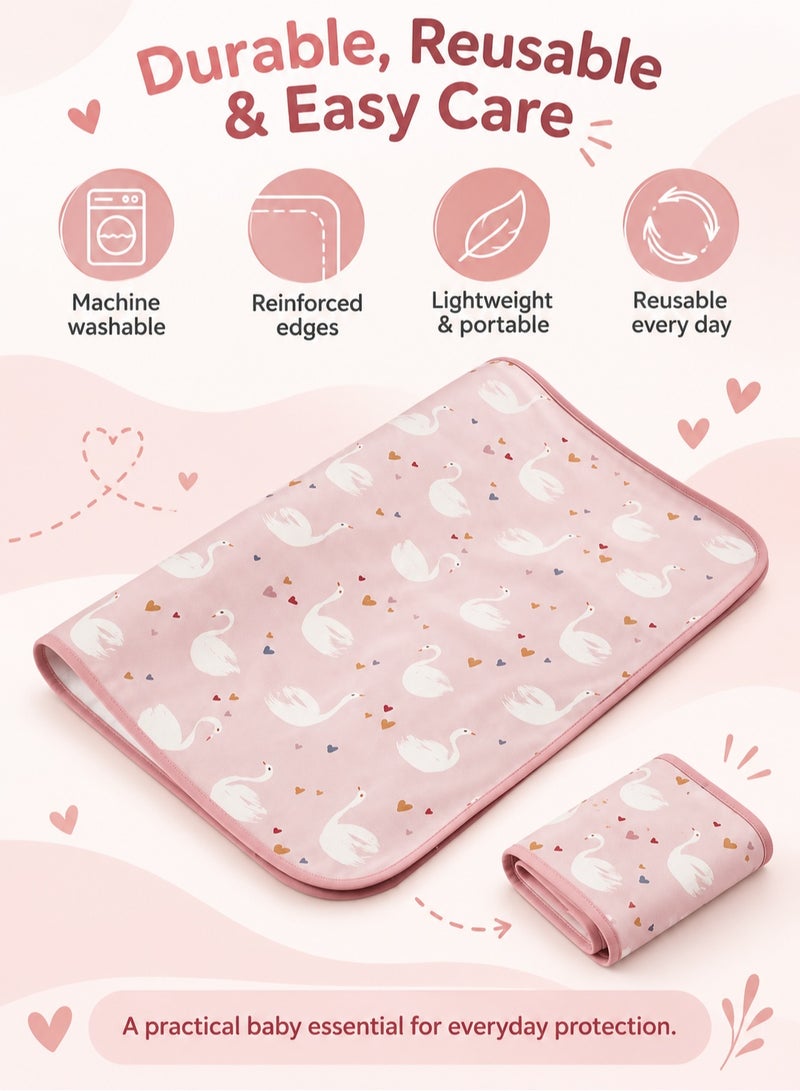 insular Baby Diaper Changing Pad, 60X90cm Waterproof Absorbent Portable Changing Mat, Reusable Changing Pad Liner for Travel or at Home Use - Image 5