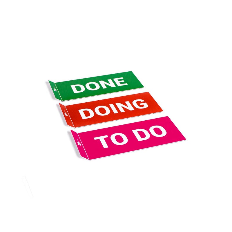 مجموعة بطاقات الأعمدة المغناطيسية PATboard Scrum Board و Kanban Board - مجموعة من 3 بطاقات أعمدة To Do و Doing و Done