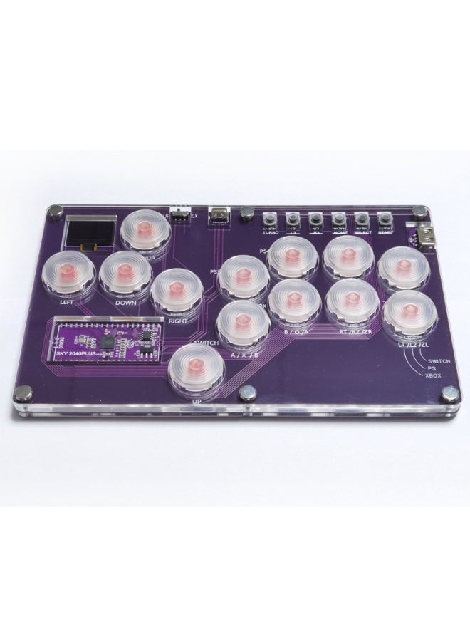 ماركة غير محددة - لوحة مفاتيح Steam Fighting HITBOX Raspberry Pi SKY2040 تغطية خلفية SOCD Street Fighter 6 Arcade Rocker PS4- لون المنتج: SKY2040PLUS 13 مفتاح شفاف - Image 1