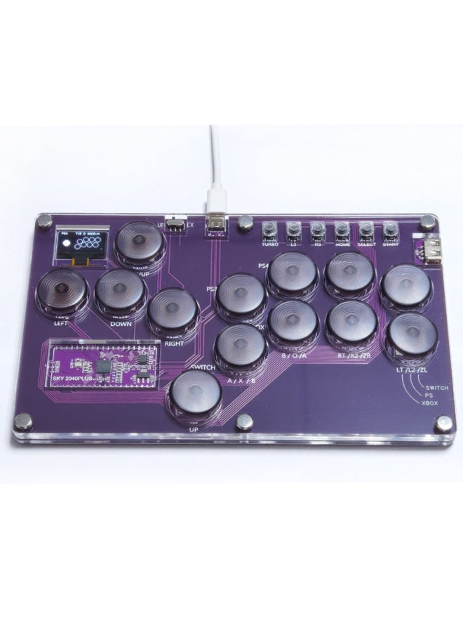 ماركة غير محددة - لوحة مفاتيح Steam Fighting HITBOX Raspberry Pi SKY2040 تغطية خلفية SOCD Street Fighter 6 Arcade Rocker PS4- لون المنتج: SKY2040PLUS 13 مفتاح شفاف - Image 1