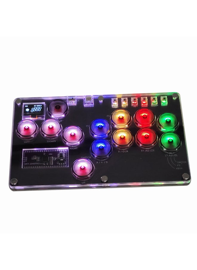ماركة غير محددة - لوحة مفاتيح Steam Fighting HITBOX Raspberry Pi SKY2040 تغطية خلفية SOCD Street Fighter 6 Arcade Rocker PS4- لون المنتج: SKY2040PLUS 13 مفتاح شفاف - Image 1