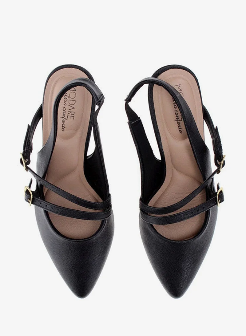Modare Black Low Heels Pump for Women – Elegant Office Heel Shoes & Classic Pumps for Girls for Women | Best Price UAE
