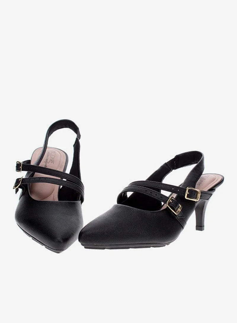 Modare Black Low Heels Pump for Women – Elegant Office Heel Shoes & Classic Pumps for Girls for Women | Best Price UAE