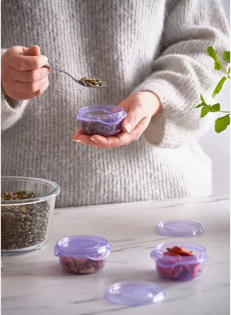 Pruta Small Food Container with Lid Lilac 70 ml 3 Pack - Image 2