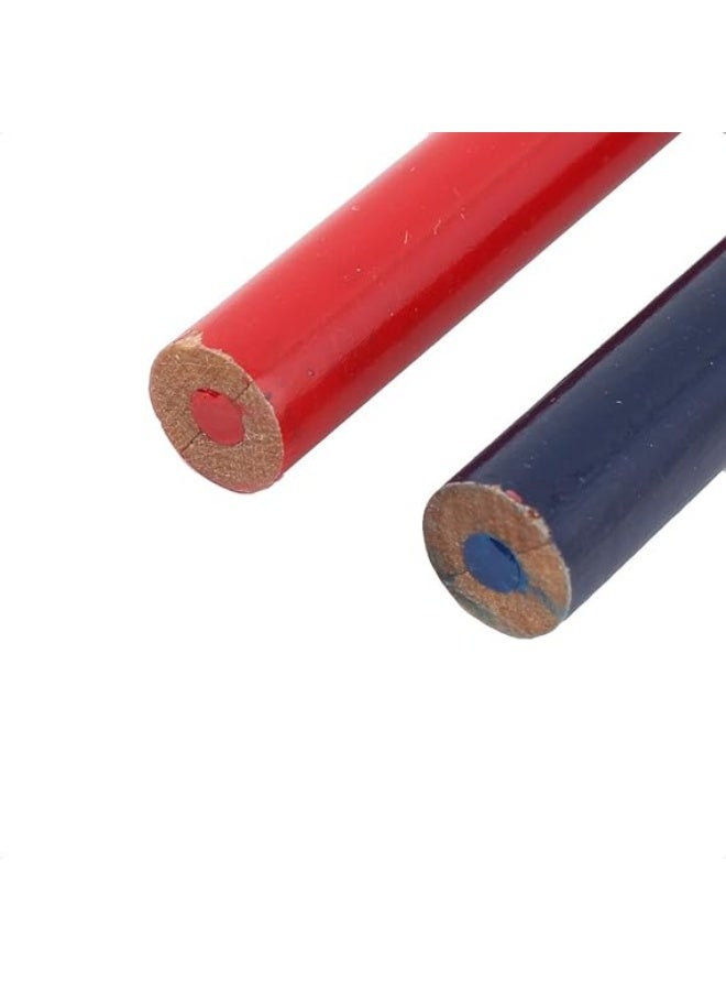 قلم رسم كاربنتر للكتابة والرسم قلم رصاص نجار أحمر وأزرق ألوان ، سريع الجفاف ، قلم رصاص مزدوج الألوان ، قلم تحديد  5 قطع - Image 2