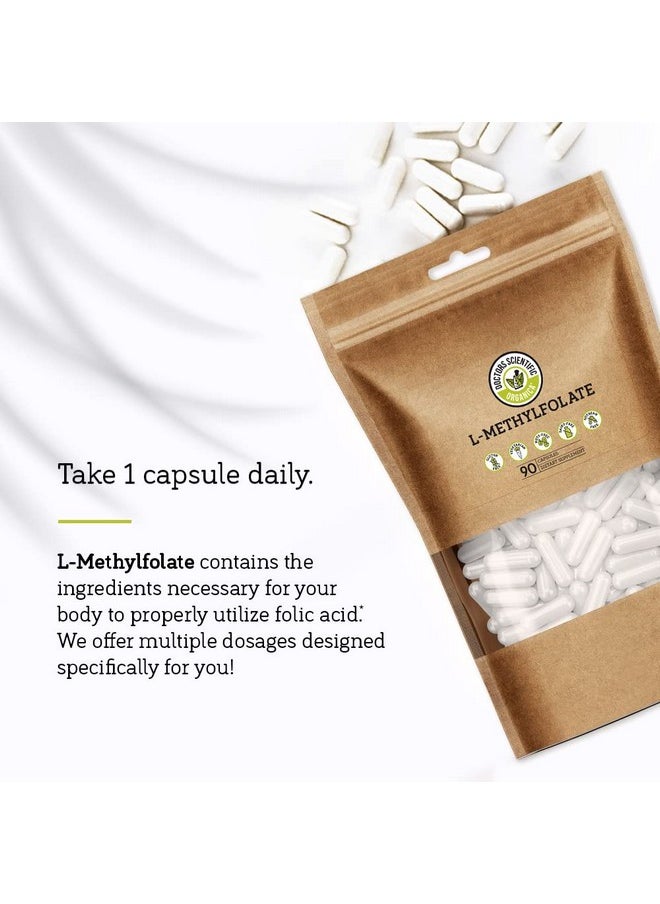 Doctors Scientific Organica - Dso Lmethylfolate (5Mthf) 7.5 Mg 90 Capsules Active Folate Folic Acid Vitamin Ecofriendly Packaging (90) Vegan Capsules - Image 1