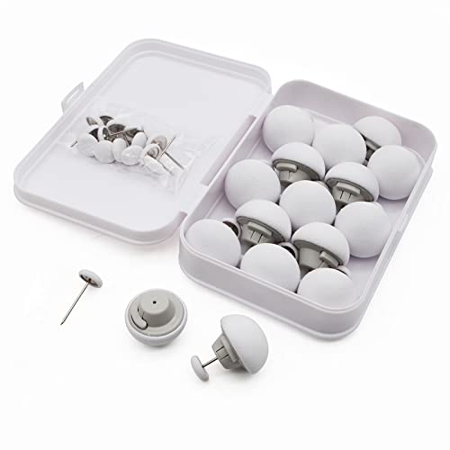 MQUPIN Duvet Pin Duvet Clips 16 Sets, Duvet Cover Pins Comforter Clips with Soft Fabric Material, Double Sided Pin Fasteners for Quilt, Cushions, Curtains - White - Image 1