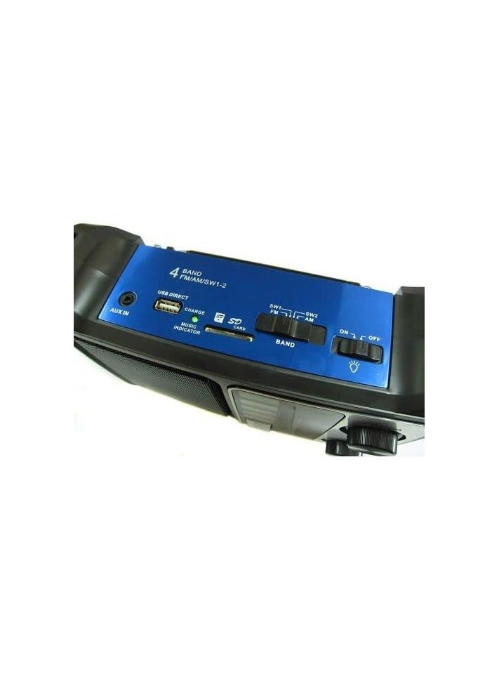 GOLON RX-333 Portable Radio Reciever 4 Band - Blue - Image 3