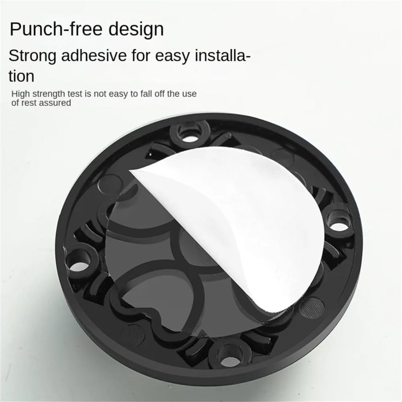 Self Adhesive Furniture Casters 16Pcs Rotatable Mute Universal Wheels Nylon Beads Black - Image 5