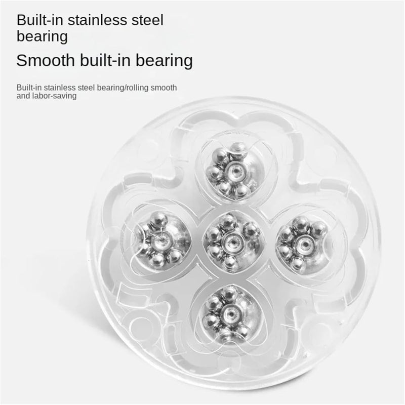 Self Adhesive Furniture Casters 16Pcs Rotatable Mute Universal Wheels Nylon Beads Black - Image 3
