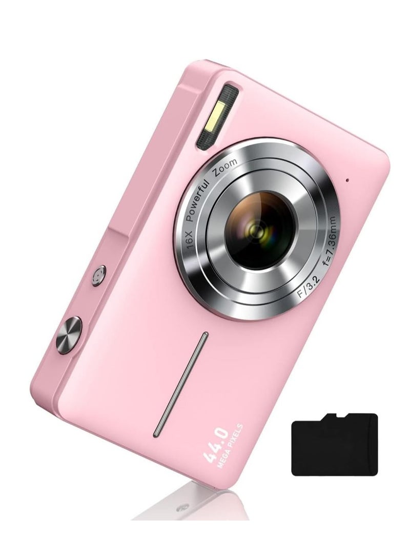 Captaintech Kids Digital Camera 1080P 44MP - Compact Point and Shoot Camera for Boys and Girls with 16X Zoom, Anti-Shake, Fill Light, Perfect for Travel and Photography Adventures. - Image 1