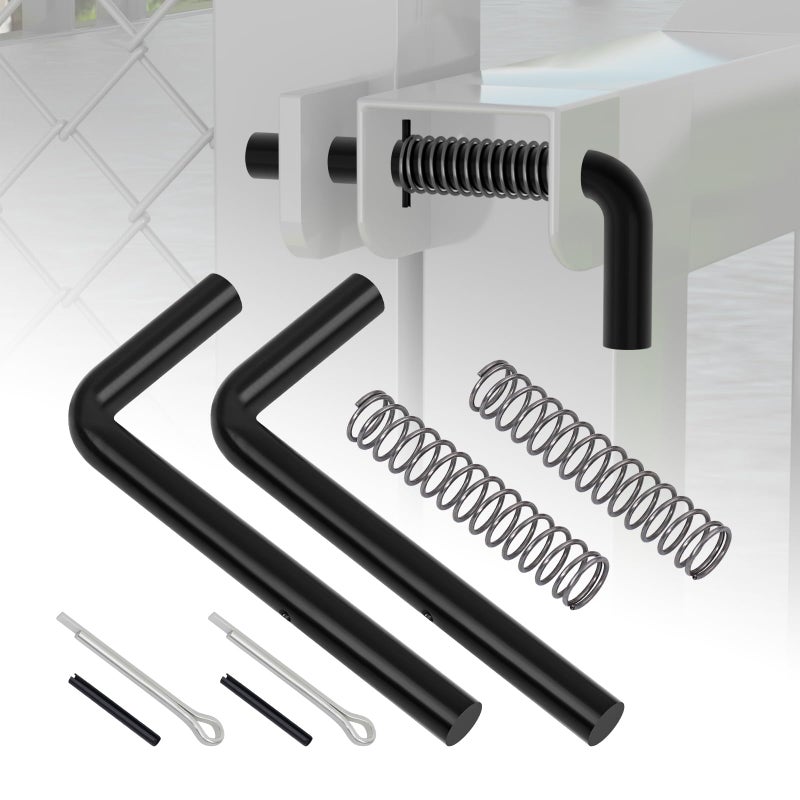 XaXmTee 819T Trailer Gate Spring Latch Kit with Extra Pins 2 Pack Trailer Gate Pins Heavy Duty Trailer Gate Latch Repair Kit for CarryOn Utility Trailers - Image 3
