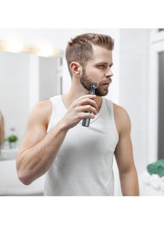 GREEN LION 3 In 1 Grooming Kit for Face, Nose and Eyebrows / Shaver / Electric Shaver / Multi-functional Shaver / Personal Care Kit / Facial Grooming Tools / Beard Grooming Kit - Silver  - Image 2