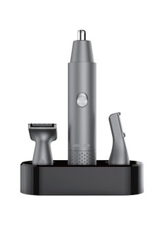 GREEN LION 3 In 1 Grooming Kit for Face, Nose and Eyebrows / Shaver / Electric Shaver / Multi-functional Shaver / Personal Care Kit / Facial Grooming Tools / Beard Grooming Kit - Silver  - Image 1