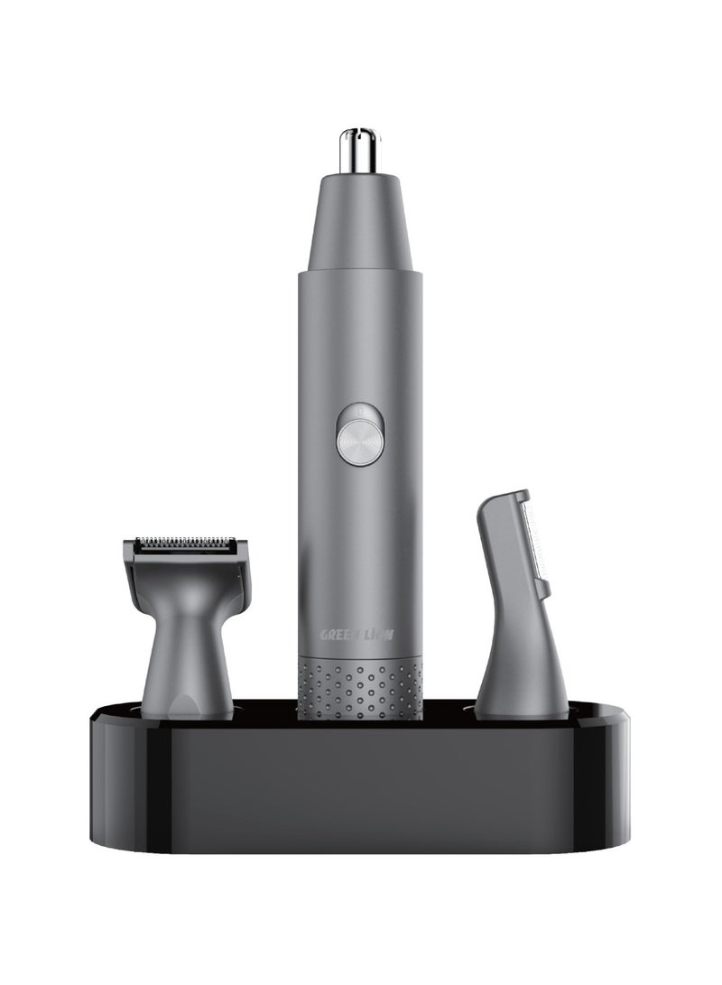 GREEN LION 3 In 1 Grooming Kit for Face, Nose and Eyebrows / Shaver / Electric Shaver / Multi-functional Shaver / Personal Care Kit / Facial Grooming Tools / Beard Grooming Kit - Silver - Image 1