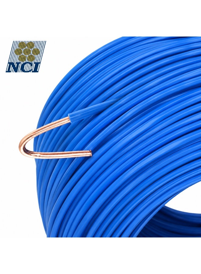 NCI سلك كهربائي NCI مقاس 2.5 مم × 1 كور نحاس معزول PVC جهد 750 فولت (H07V-R) بطول 92 متر (100 ياردة) - سلك تمديدات كهربائية للمباني - لون أزرق - الإمارات - Image 4