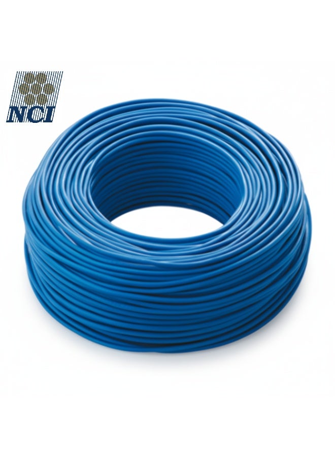 NCI سلك كهربائي NCI مقاس 2.5 مم × 1 كور نحاس معزول PVC جهد 750 فولت (H07V-R) بطول 92 متر (100 ياردة) - سلك تمديدات كهربائية للمباني - لون أزرق - الإمارات - Image 3