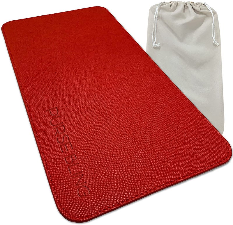 Purse Bling Base Shaper for Speedy 30, Red Bag Shaper for Speedy Bags and other Totes, Vegan Leather (Red, Speedy 30) - Image 1