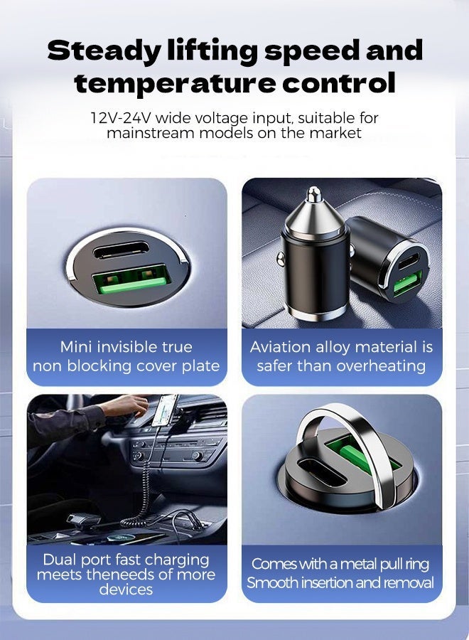 New car charger super fast charging car adapter plug 1 to 2 PD fast charging - Image 2