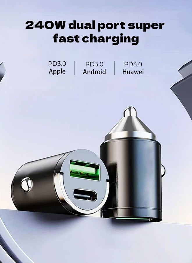 New car charger super fast charging car adapter plug 1 to 2 PD fast charging - Image 1
