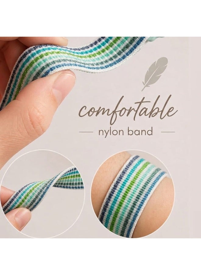 CATANES Breathable Nylon Sport Loop Band Compatible with Apple Watch 44mm 45mm 46mm 49mm for Women Men, iWatch Wrist Straps for Ultra 3 2, Se, Series 11 10 9 8 7 - mint rainbow stripe - Image 4