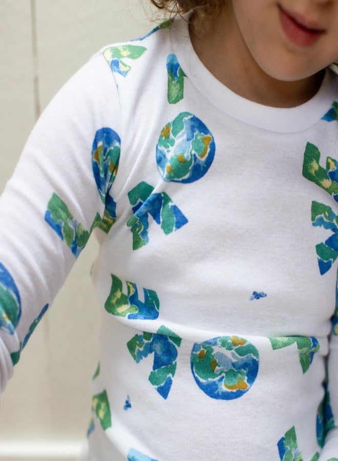 Burt's Bees Baby Baby Boys' Pajamas, Tee and Pant 2-Piece Pj Set, 100% Organic Cotton, Earth Love, 18 Months - Image 2