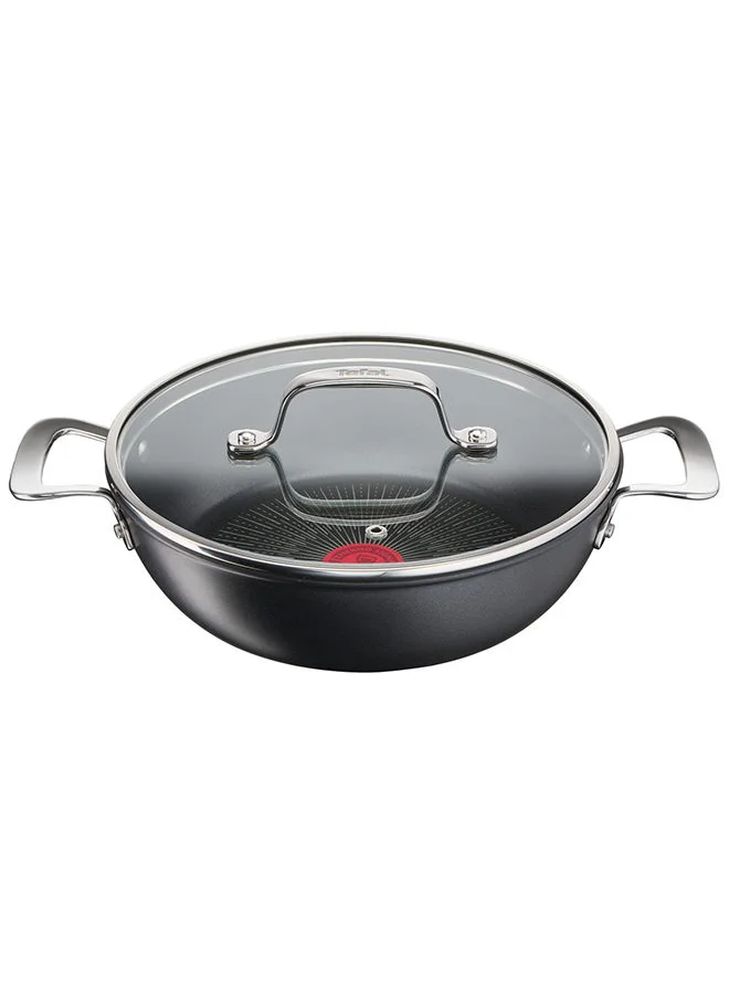 Tefal Unlimited Non-Stick Thermo-Signal Shallowpot With Glass Lid Black 26 cm