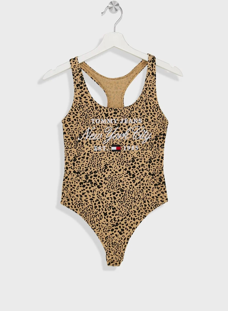 TOMMY JEANS High Leg Printed Bodysuit