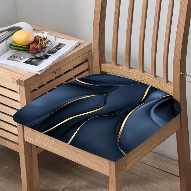 2 Pcs Elegant Stripe Chair Protector Covers Washable Reusable for Restaurant Living Room - Image 1